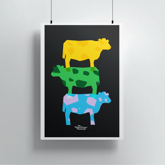 Cow Stack Poster